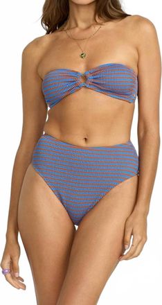 Billabong Summer Hi Stripe Hi Maui Bikini Bottom In Multi