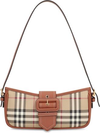Burberry Beige Check Medium Shoulder Bag
