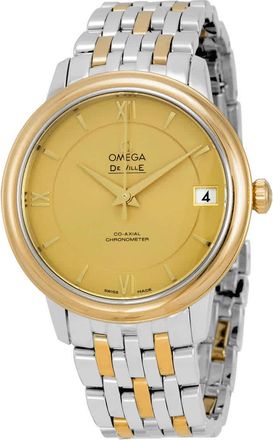 Omega De Ville Prestige Automatic Champagne Dial Stainless Steel and Gold Mens Watch 42420332008001