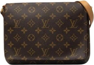 Louis Vuitton Pre-owned Musette Tango - Dames - Vintage Schoudertas - Bruin - ONE Size - Leer - Vintage