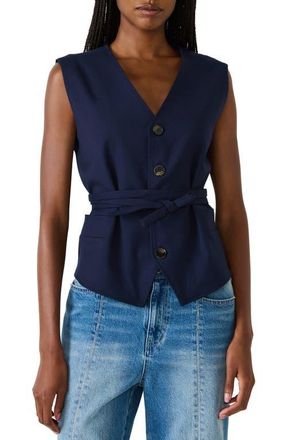 Steve Madden Felicia Belted Vest in Marine at Nordstrom, Size X-Small