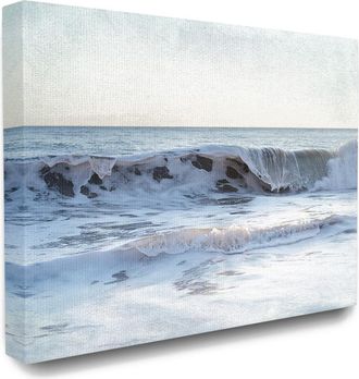 Stupell Industries Coastal Evening Beach Cresting Wave Photograph By Elizabeth Erquhart