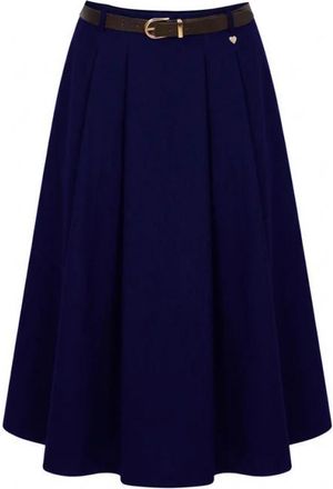 Am&eacute;lie & Am&eacute;lie Cambridge Midi Rok - Dames - Midirokken - Blauw - XL - Rokken