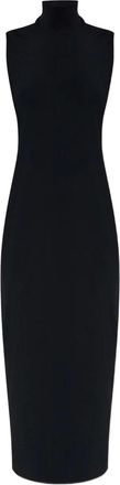 Sportmax Abito midi a collo alto - Nero
