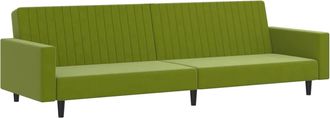 vidaXL Sof&aacute; Cama De 2 Plazas Terciopelo Verde Claro Vidaxl
