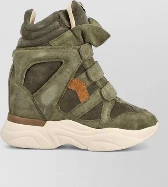 Isabel Marant balskee suede leather high top sneakers