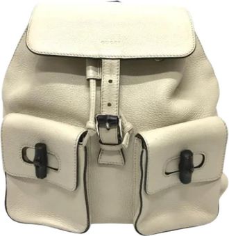 Gucci Pre-owned Canvas gucci-bags - Dames - Vintage Rugzakken - Wit - ONE Size - Vintage