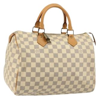 Louis Vuitton Pre-owned Speedy 30 Hand Bag - Dames - Pre-owned - Wit - Maat: ONE Size Leer