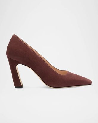 Stuart Weitzman 85mm Stassi Satin Pumps