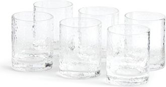 La Redoute Interieurs Set van 6 glazen in glas met gehamerd effect, Marteo