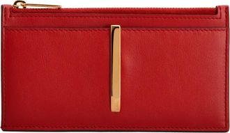 Tod's zip-fastening card holder - women - Calf Leather - One Size - Red