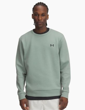 Under Armour Mens Mens Armour Ua Unstoppable Fleece Crew Eu Sweatshirt - Green - Size: 44