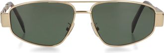 Celine Mens Triomphe Sunglasses Gold Metal