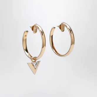 Valentino Garavani Je Les V crystal metal hoop earrings