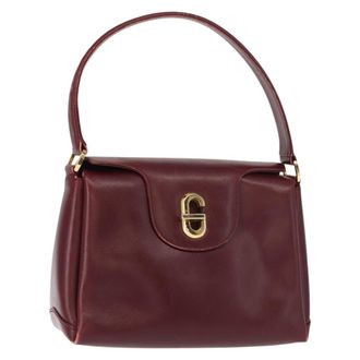 Gucci Vintage Handbag Leather Red Leather Handbag (Pre-Owned)