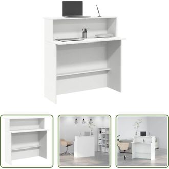 vidaXL vidaXL Scrivania da ufficio - Scrivania per Reception Bianca 100x50x103,5 cm in Legno Massello