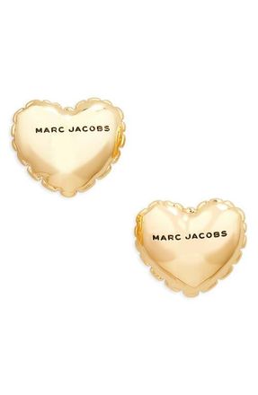 Marc Jacobs Micro Heart Balloon Stud Earrings in Light Antique Gold at Nordstrom