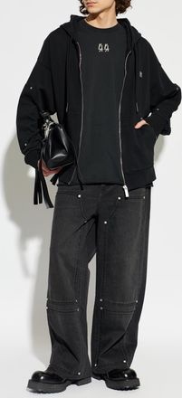 44 Label Group Jeans With Raw-edge Hems, Mens, Black