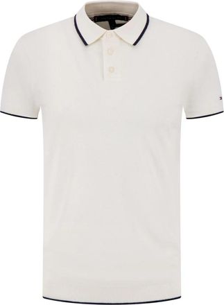 Tommy Hilfiger Tencel Linnen Gebreide Trui - Heren - Polos - Beige - XS - Linnen - Tops