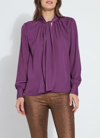 Lyssé Janis Scarf Neck Pull On Blouse