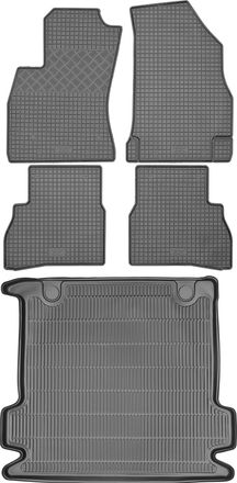 OEM Juego De Alfombrillas De Goma Para Fiat Doblo Ii Van (2010-2022) + Alfombrilla Para El Maletero