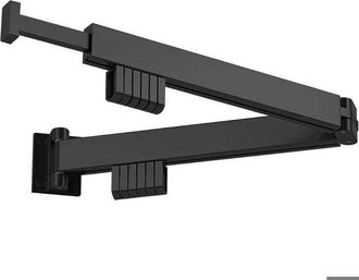 OEM Perchero De Pared Extenle - Giratorio 360&deg; - Negro - Doble Plegable - 10x5x30 Cm - Capacidad De Carga M&aacute;xima 80 Kg