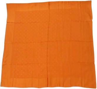 Louis Vuitton Pre-owned Scarves, female, Orange, Size: ONE SIZE Pre-owned Silk Scarf