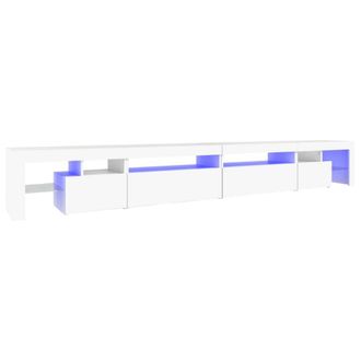 Berkfield Home TV Cabinet with LED Lights White 290x36.5x40 cm