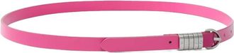 Pinko Cintura in pelle con placca logo - Rosa