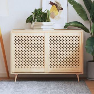 vidaXL Puertas De Armario Entramado 2 Uds Madera Pino 59,5x69 Cm Vidaxl