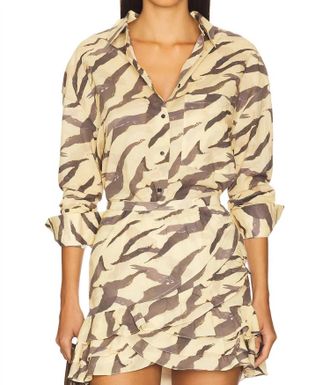 Iro Deriana Button Up Shirt In Print Tiger