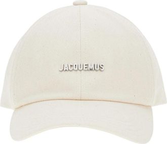 Jacquemus La Casquette Gadjo - unisex - Petten - Wit - 58 CM - Katoen - Accessoires