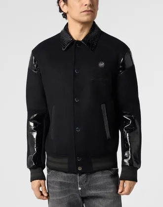 Philipp Plein Coster Jacket With Cocco Inserts Men in Black at Nordstrom, Size 56