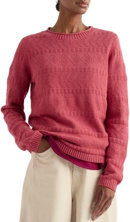 Seasalt Cornwall Kinter Organic Cotton Crewneck Sweater in Knit Melange Echinacea at Nordstrom, Size 16 Us