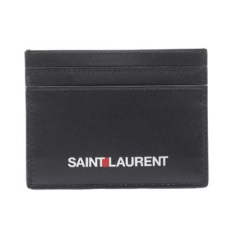 Saint Laurent Pre-owned Wallets, male, Black, Size: ONE SIZE Pre-owned Leather Card Case