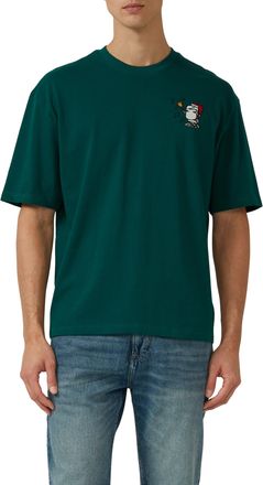 s.Oliver T-Shirt S.OLIVER, Herren, Gr. XXL, gr&uuml;n, Single Jersey, Obermaterial: 100% Baumwolle, bedruckt, regular fit normal, Rundhals, Shirts T-Shirt, mit Pean