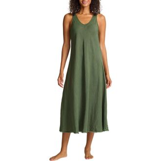 Tommy Bahama St. Lucia Cover-Up Midi Dress in Dark Tea Leaf at Nordstrom, Size X-Large