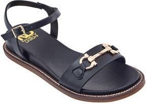 Ninety Union Madison Ankle Strap Flat Sandal in Black at Nordstrom Rack, Size 5