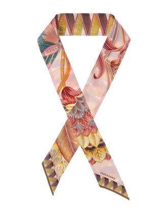 Ferragamo Butterflies Print Silk Scarf