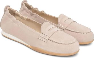 Nero Giardini Womens Velour Femme Suede Loafer In Taupe