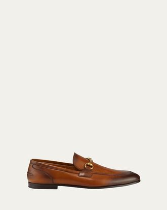 Gucci Mens Jordaan Leather Loafers