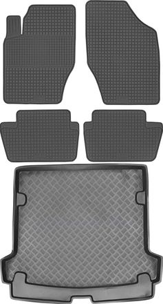 OEM Juego De Alfombrillas De Goma Para Peugeot 307 Estate (2002-2008) + Alfombrilla Para El Maletero