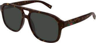 Gucci Green Pilot Mens Sunglasses GG1856S 002 57
