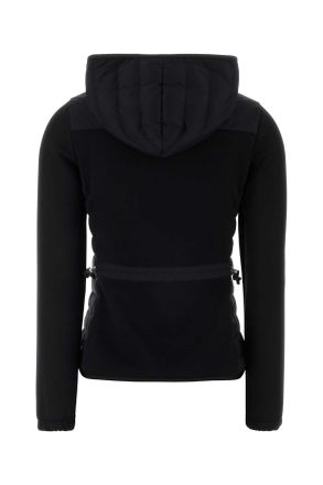 Moncler Womens Black Stretch Polyester Blend Jacket 999 Maglieria