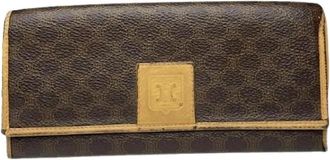 Celine Pre-owned Lederen Portemonnee - Dames - Vintage Accessoires - Bruin - ONE Size - Leer - Vintage
