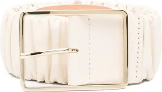 AGL Belts, unisex, Beige, Size: S Mabel Ruched Mealter Belt