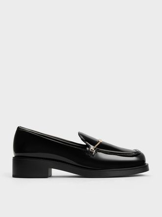 Charles & Keith Lexie Metallic-Accent Loafers