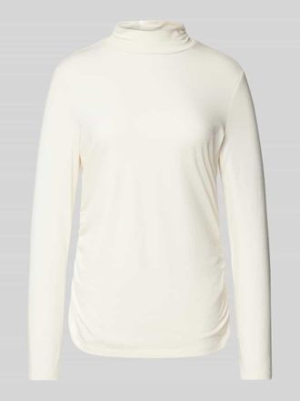 Oui Longsleeve mit Stehkragen in Offwhite, Gr&ouml;&szlig;e 42