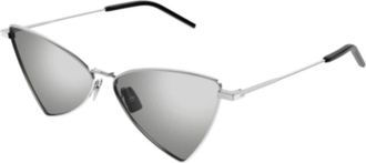 Saint Laurent 303 Jerry Leren Schoudertas - unisex - Zonnebrillen - Grijs - 58 MM - Accessoires