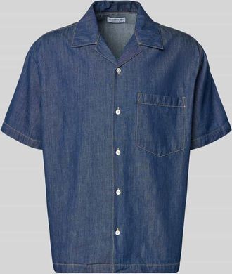 Lacoste Relaxed Fit Freizeithemd aus reiner Baumwolle in Jeansblau, Gr&ouml;&szlig;e 39
